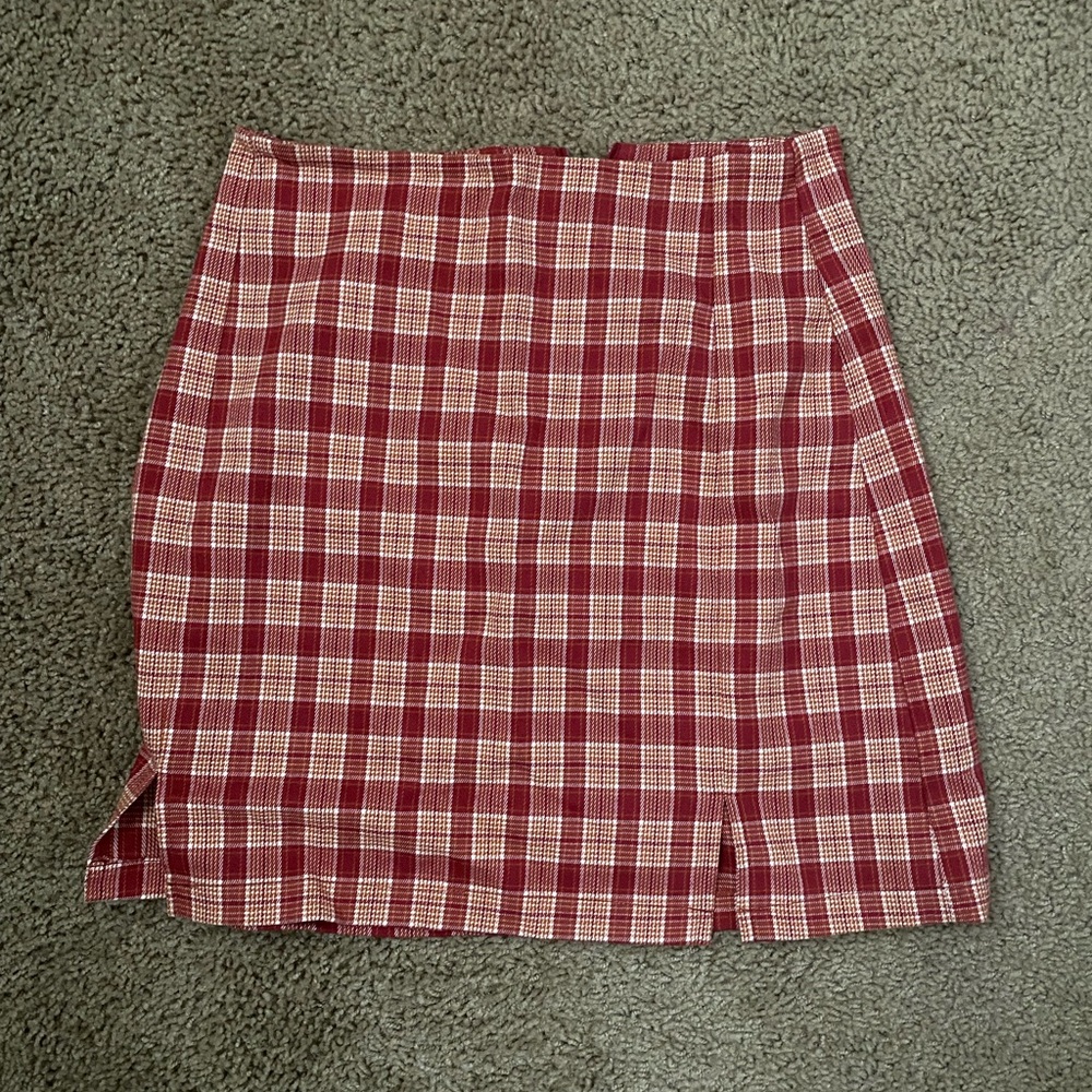 cute brandy plaid skirt